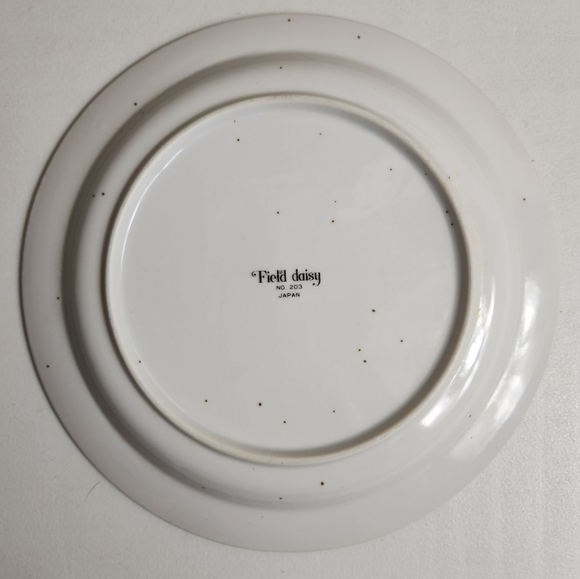 VTG 70s Takahashi Speckled Stoneware "Field Daisy" Salad Plate 8"/No. 203 - Picture 4 of 4